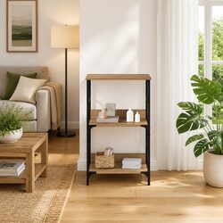 Engineered Wood Brown Book Cabinet with 2 Compartments