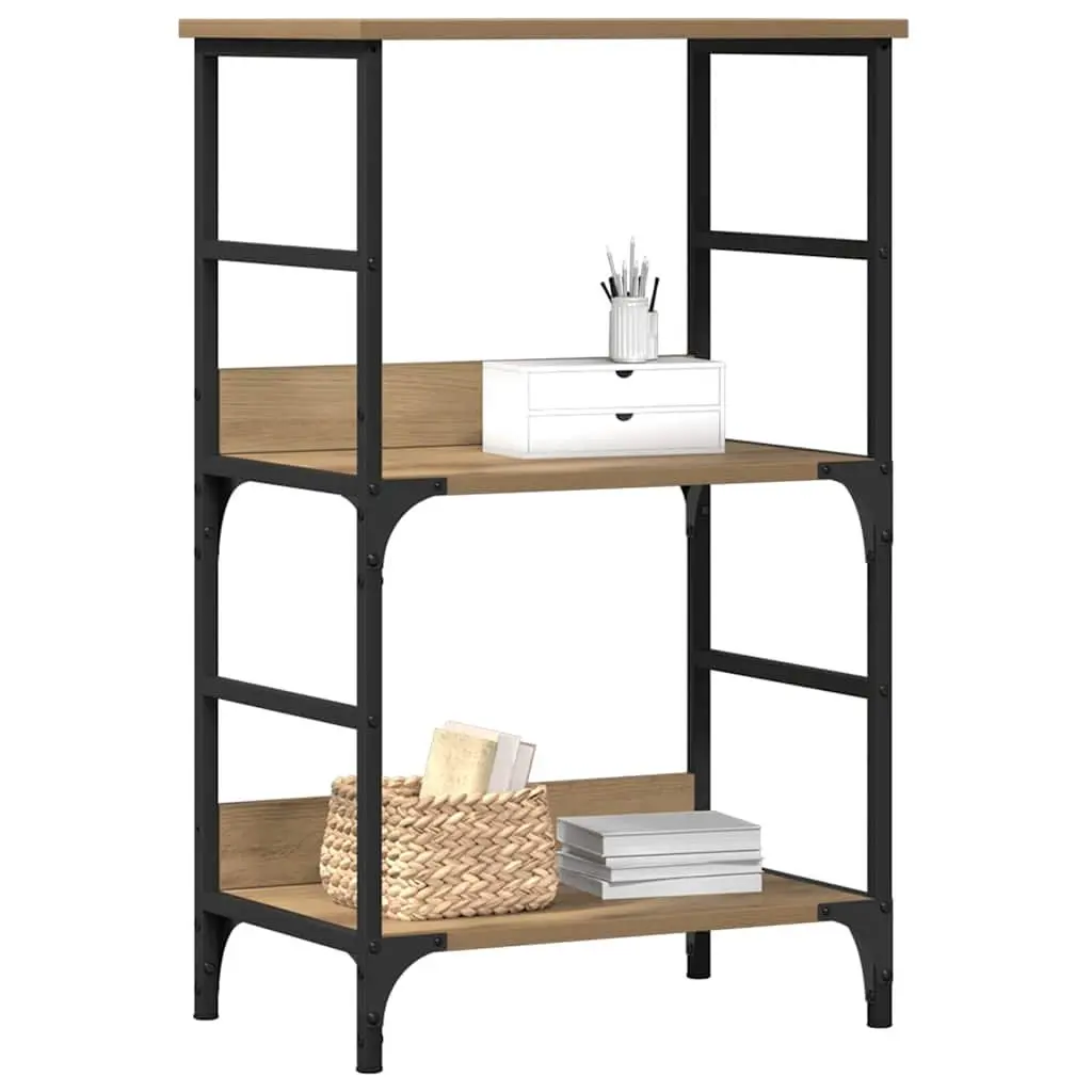 Engineered Wood Brown Book Cabinet with 2 Compartments