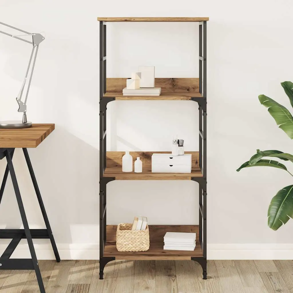 Engineered Wood Brown Book Cabinet for Storage and Display