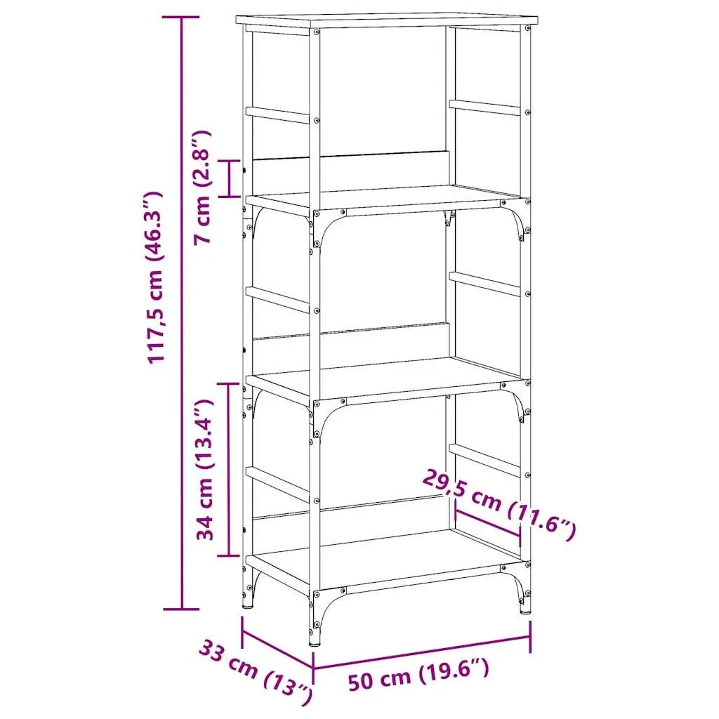 Engineered Wood Brown Book Cabinet for Storage and Display