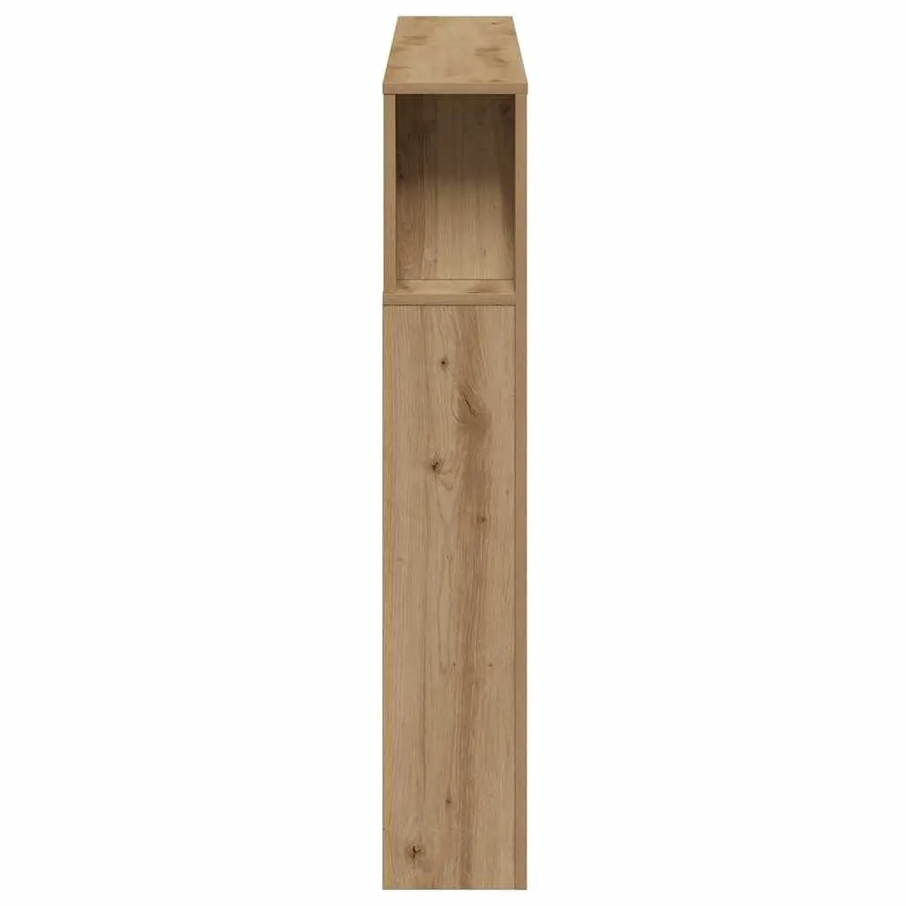 LED Headboard Engineered Wood 140 x 18.5 x 103.5 cm Brown