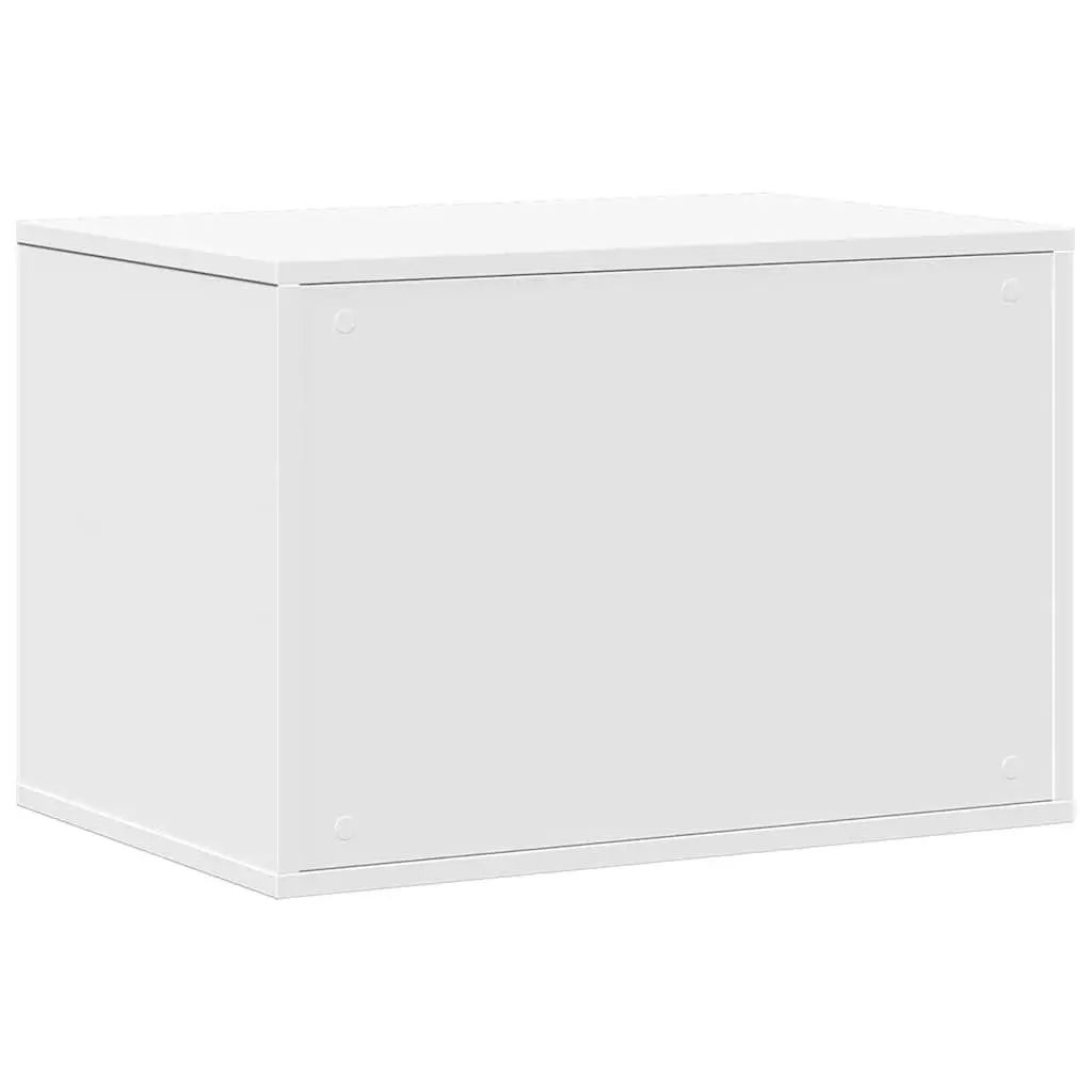 Cat Litter Box Enclosure Engineered Wood 60 x 40 x 40 cm White