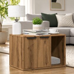 Stylish Brown Cat Litter Box Enclosure Furniture