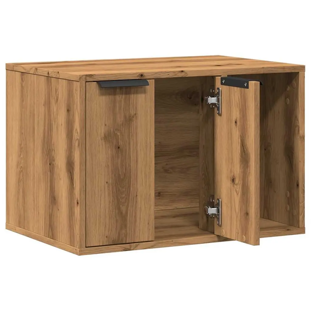 Cat Litter Box Enclosure Engineered Wood 60 x 40 x 40 cm Brown
