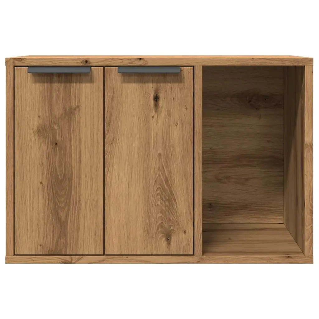 Cat Litter Box Enclosure Engineered Wood 60 x 40 x 40 cm Brown