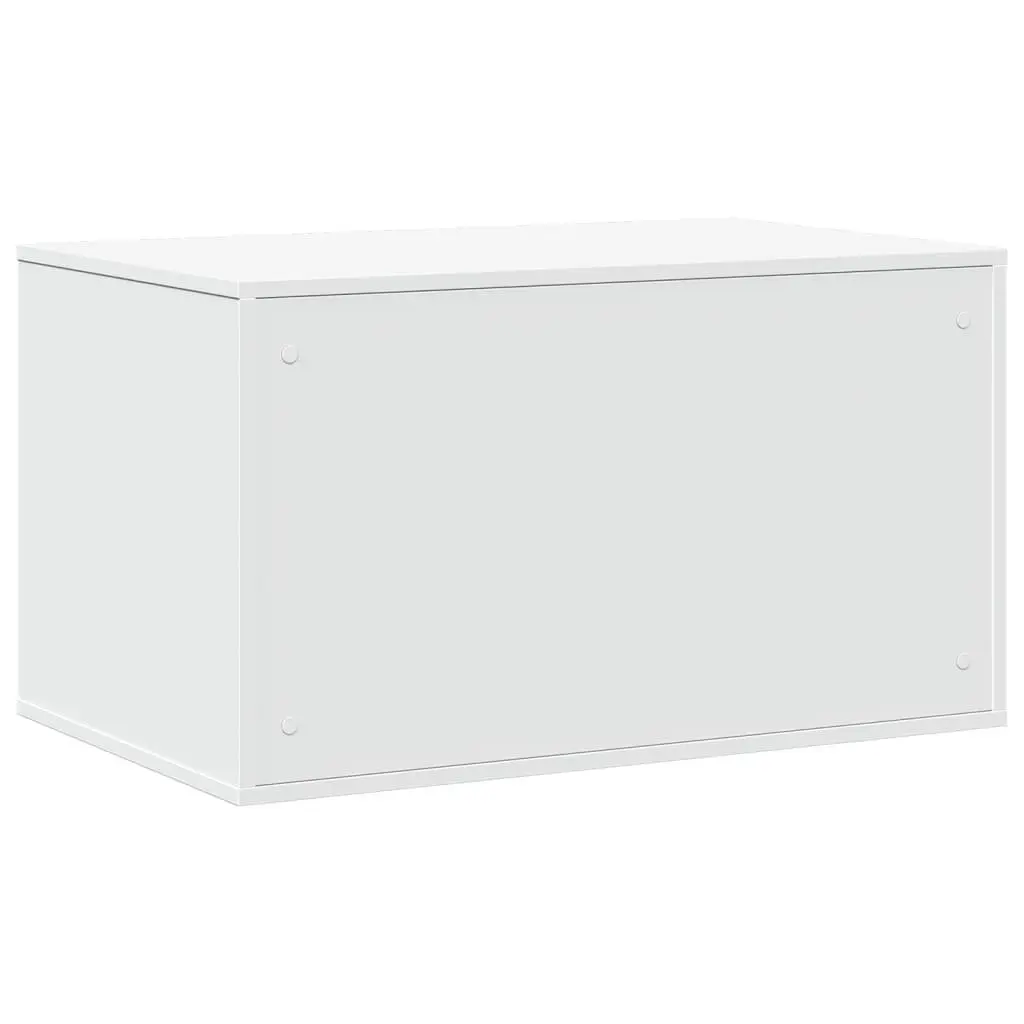 Cat Litter Box Enclosure Engineered Wood 80x50x45cm White