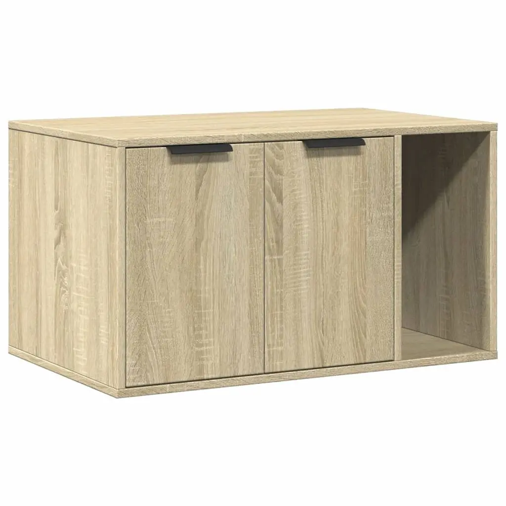 Cat Litter Box Enclosure in Brown Engineered Wood