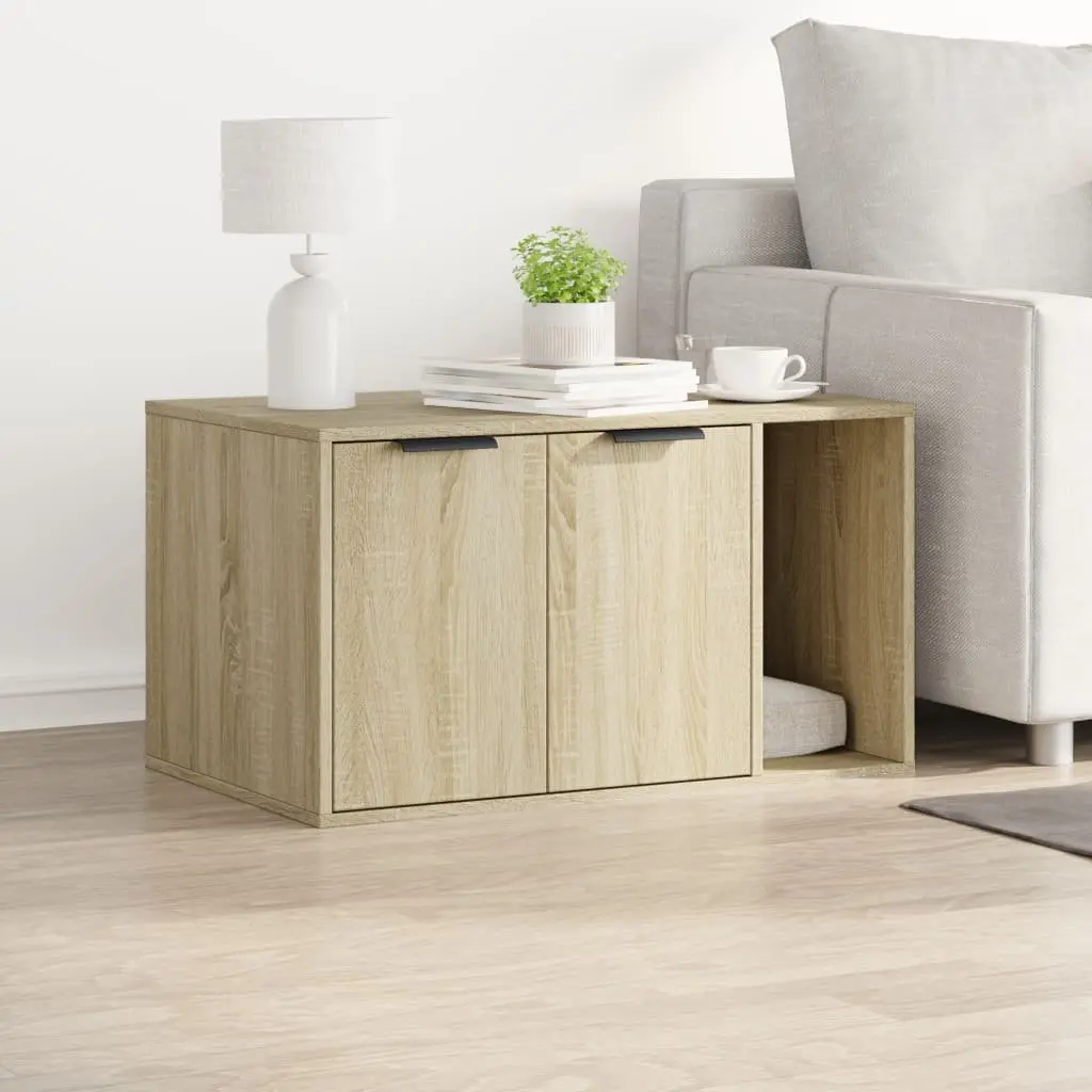 Cat Litter Box Enclosure in Brown Engineered Wood