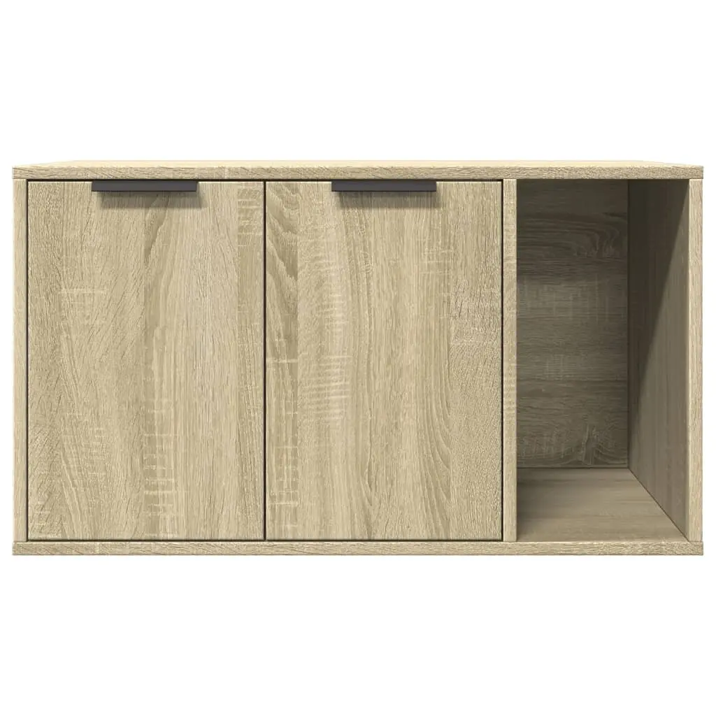 Cat Litter Box Enclosure in Brown Engineered Wood