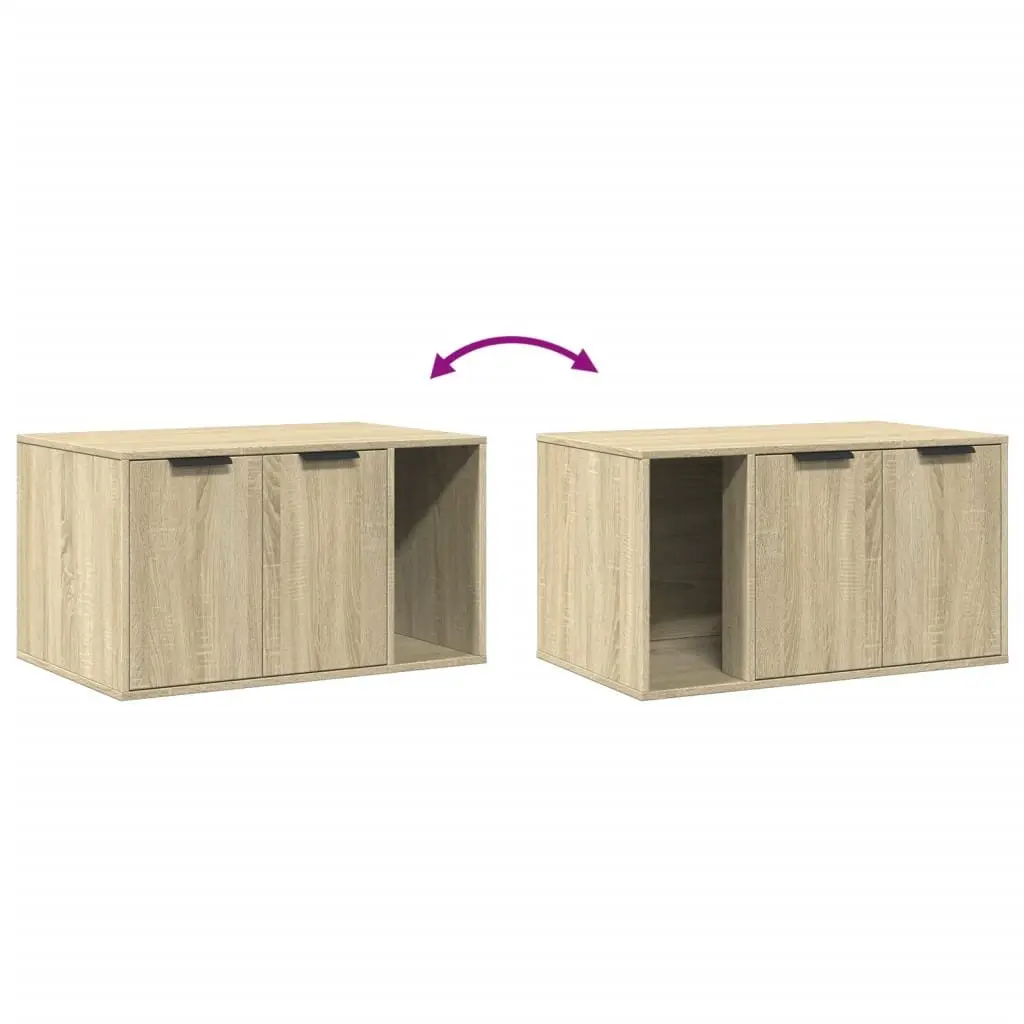 Cat Litter Box Enclosure in Brown Engineered Wood