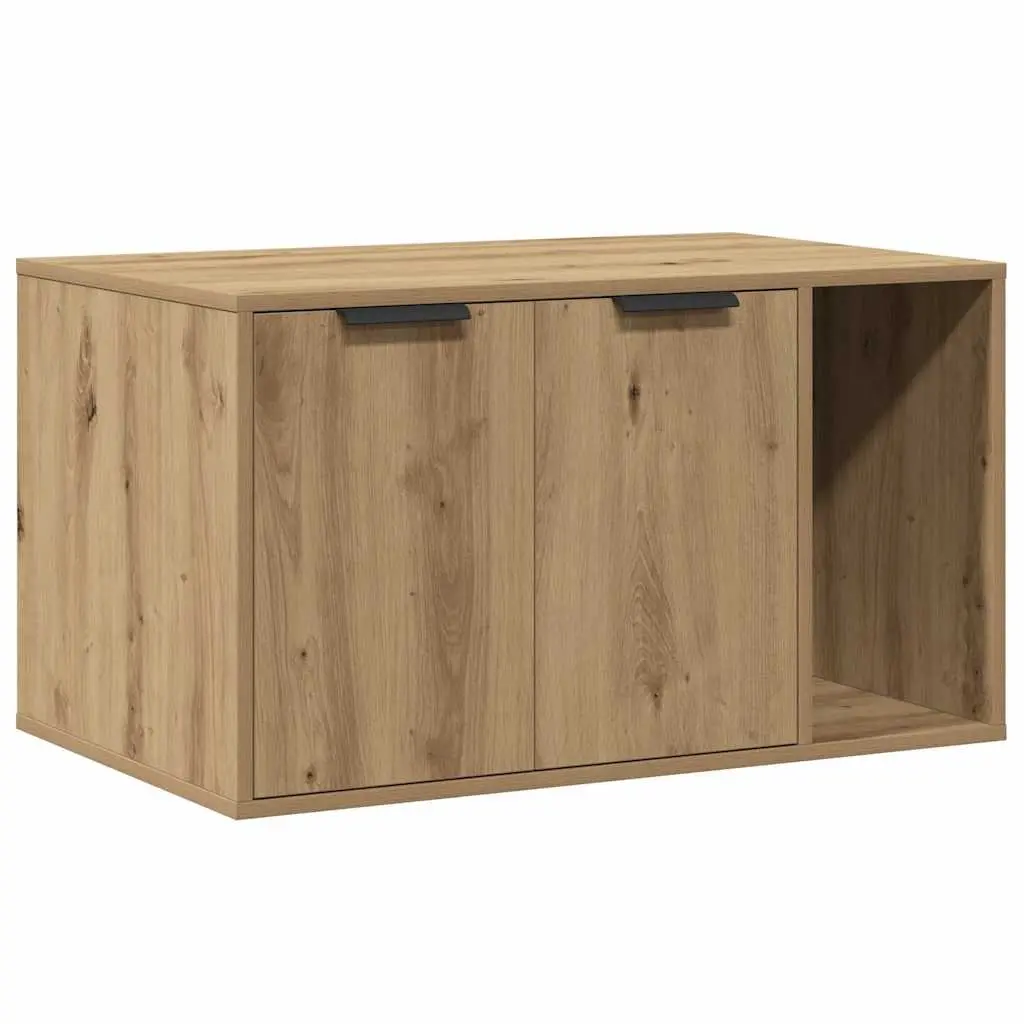 Cat Litter Box Enclosure Engineered Wood 80 x 50 x 45 cm Brown