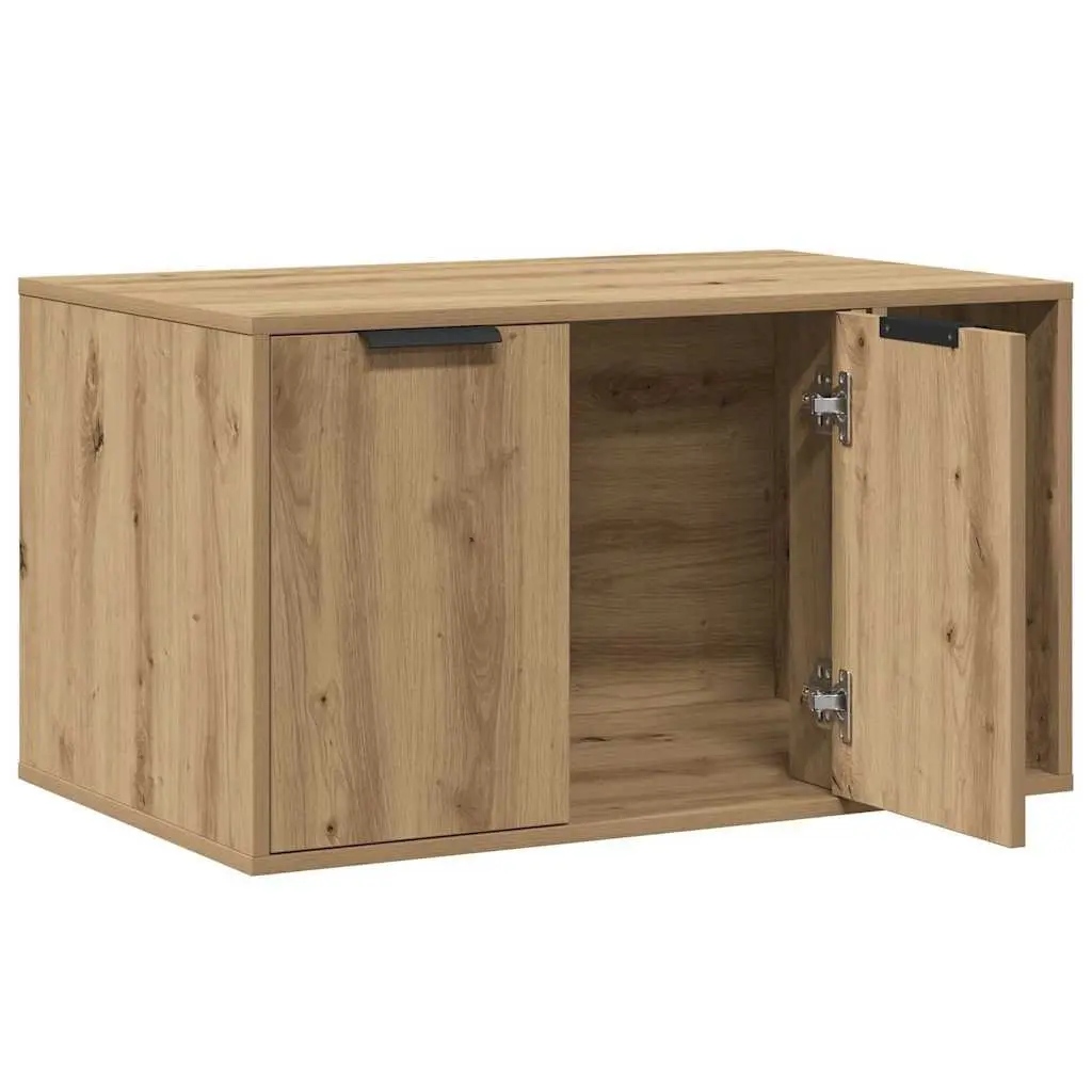 Cat Litter Box Enclosure Engineered Wood 80 x 50 x 45 cm Brown