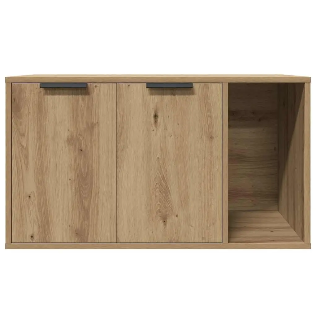 Cat Litter Box Enclosure Engineered Wood 80 x 50 x 45 cm Brown