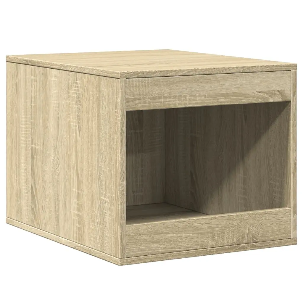 Cat Litter Box Enclosure Engineered Wood 47 x 59 x 42 cm Brown Sonoma Oak