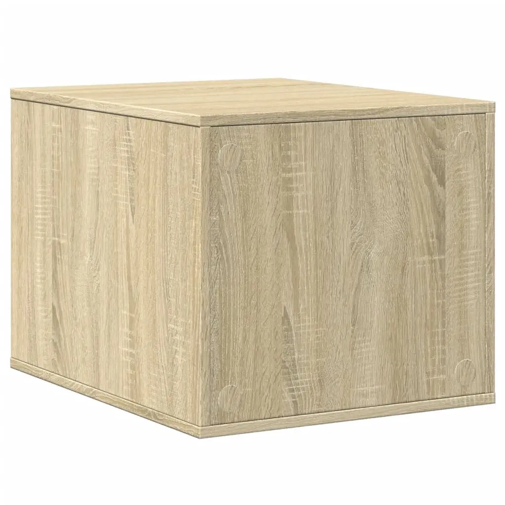 Cat Litter Box Enclosure Engineered Wood 47 x 59 x 42 cm Brown Sonoma Oak