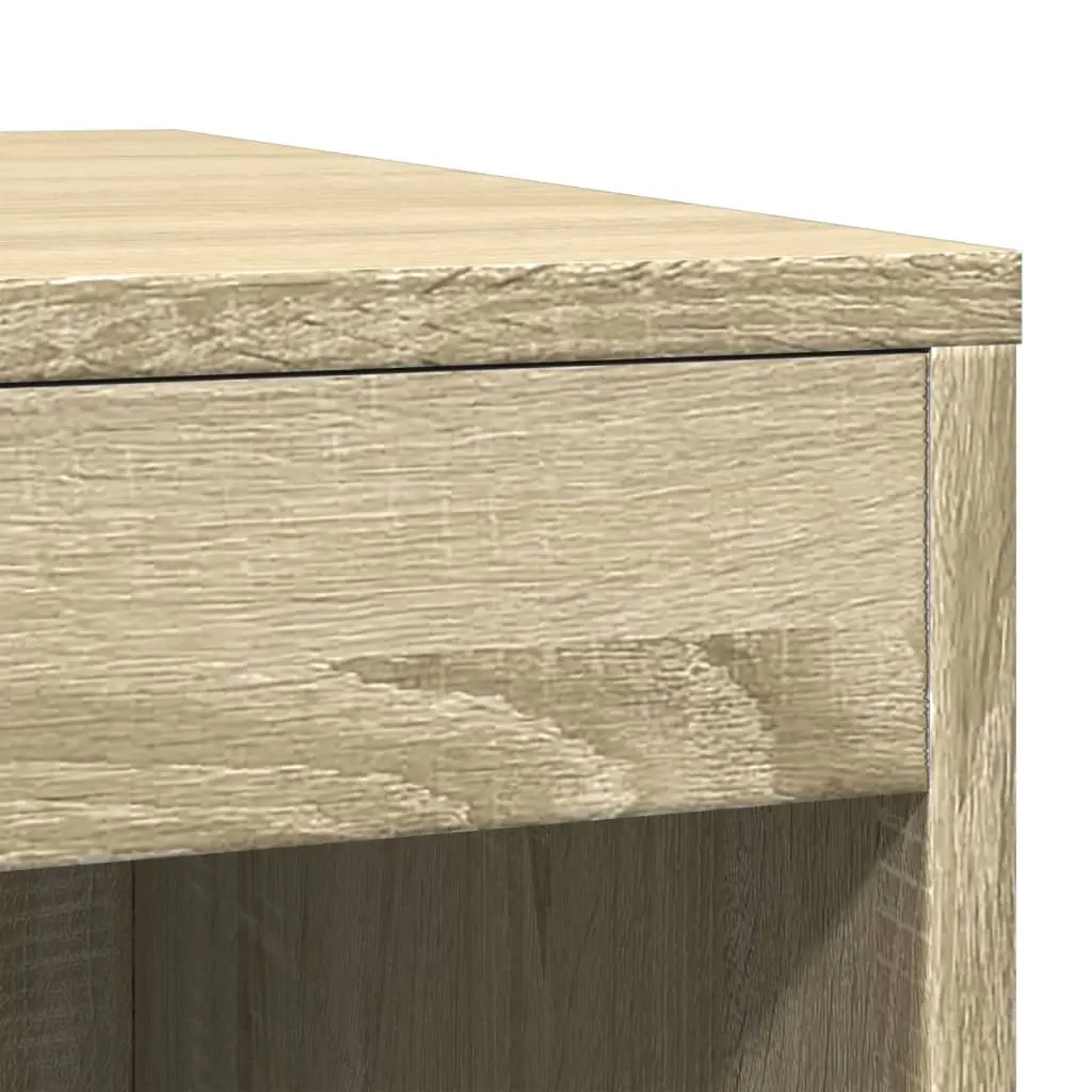 Cat Litter Box Enclosure Engineered Wood 47 x 59 x 42 cm Brown Sonoma Oak