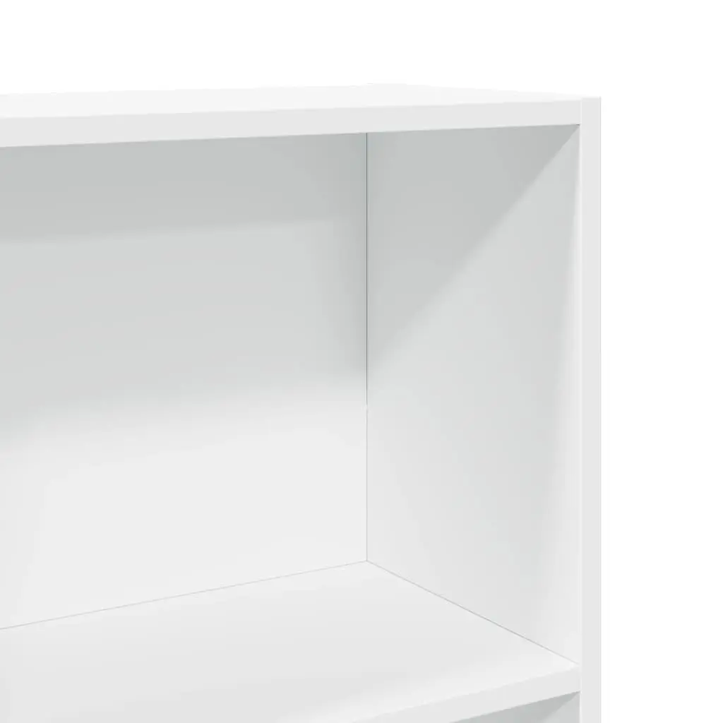 White Bookcase 40x24x176 cm for Office and Home