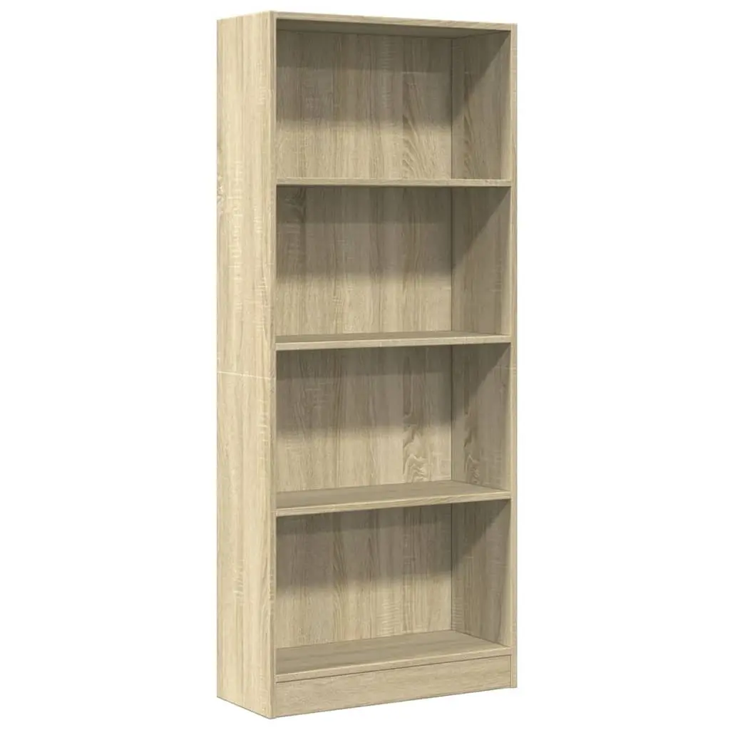 Brown Bookcase Storage Unit with Open Shelves
