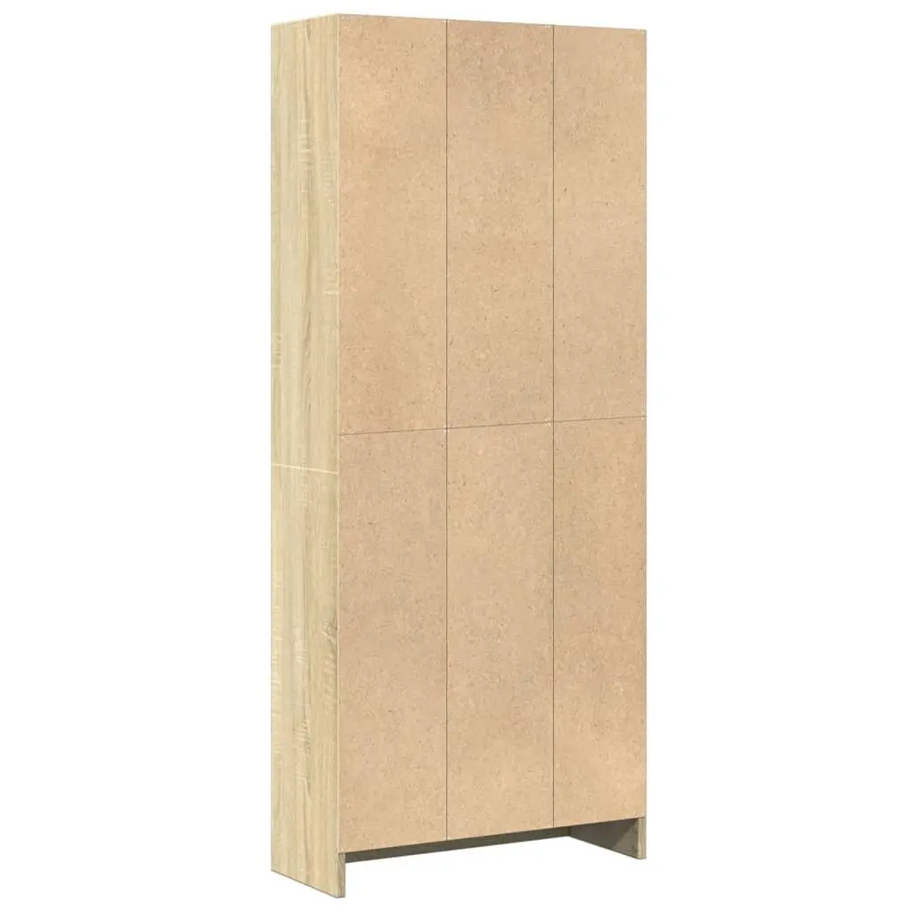 Brown Bookcase Storage Unit with Open Shelves