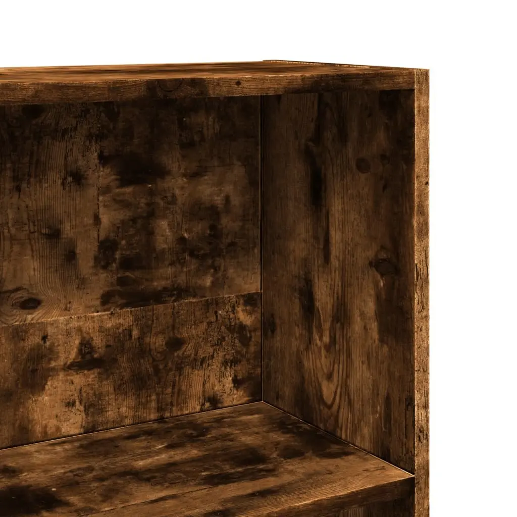 Smoked Oak Bookcase with Durable Engineered Wood Build