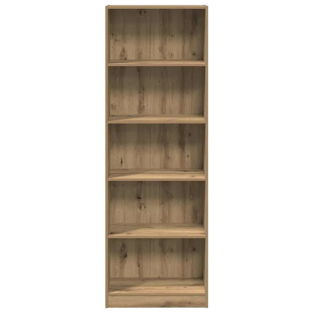 Bookcase Engineered Wood 60W x 24D x 176H cm Brown Storage Shelving Unit Home Office Organizer