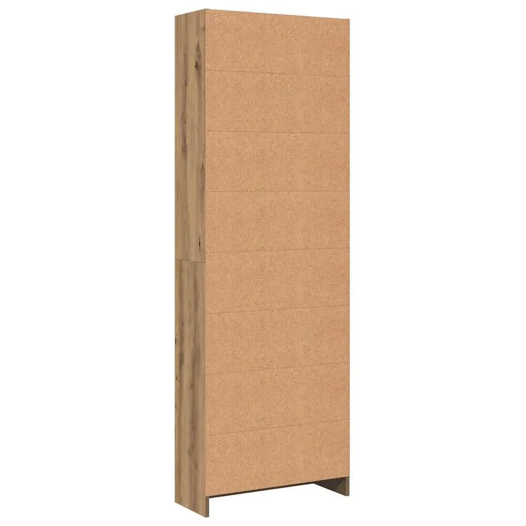 Bookcase Engineered Wood 60W x 24D x 176H cm Brown Storage Shelving Unit Home Office Organizer