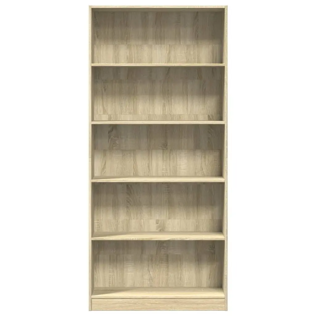 Bookcase Engineered Wood 80x24x176cm Brown