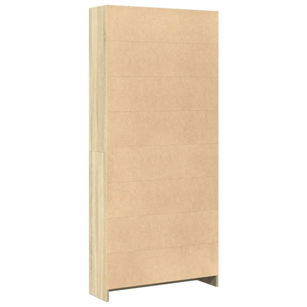 Bookcase Engineered Wood 80x24x176cm Brown