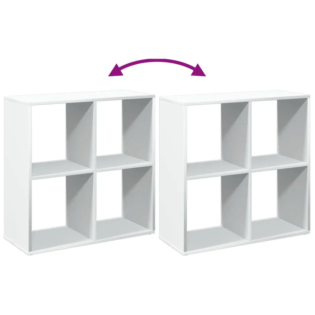 Room Divider Bookcase White 69.5x29x69.5 cm Cube Storage Shelving Unit Bookshelf