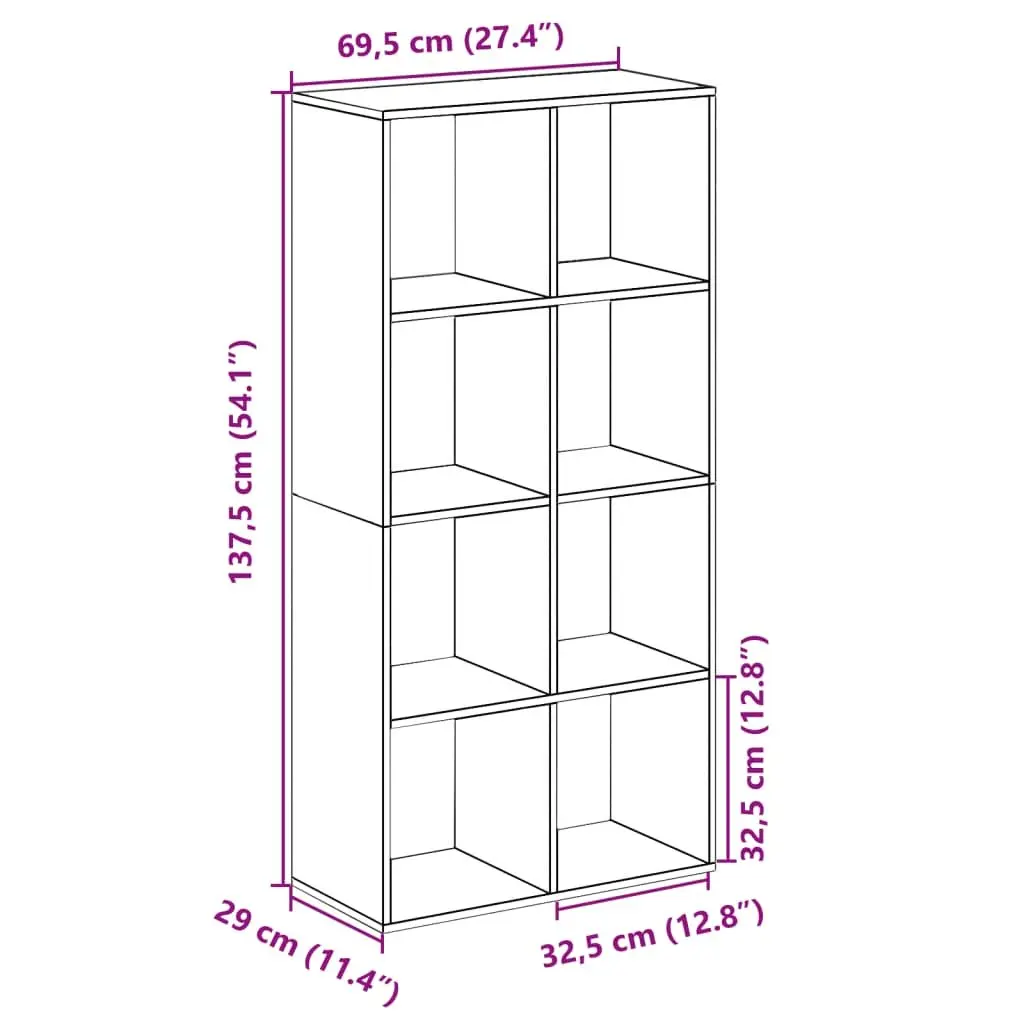 White Engineered Wood Room Divider Bookcase