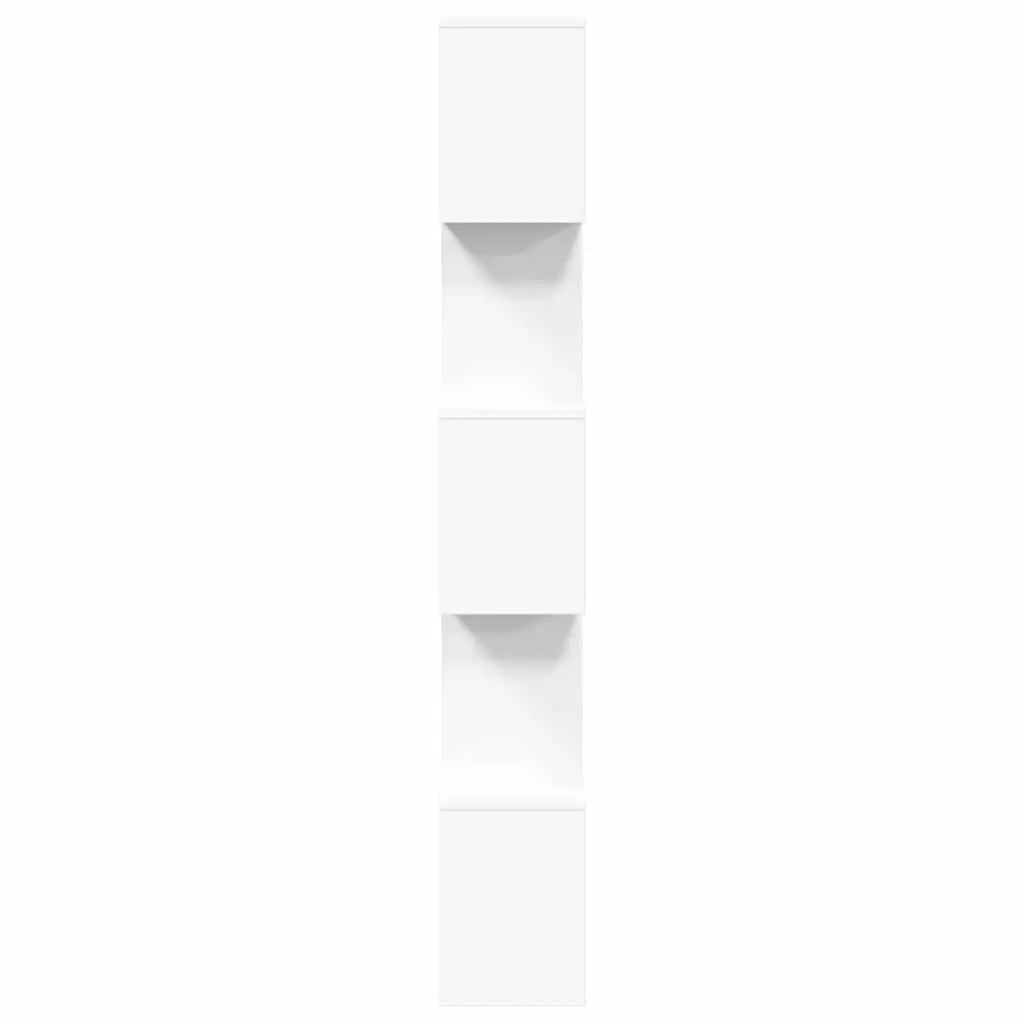 5-Tier Room Divider Bookcase in White
