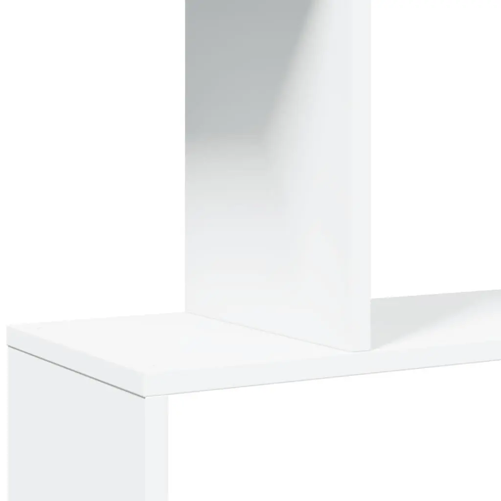 5-Tier Room Divider Bookcase in White