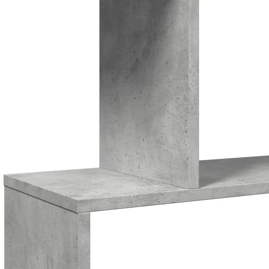 Grey Engineered Wood 4-Tier Room Divider Bookcase