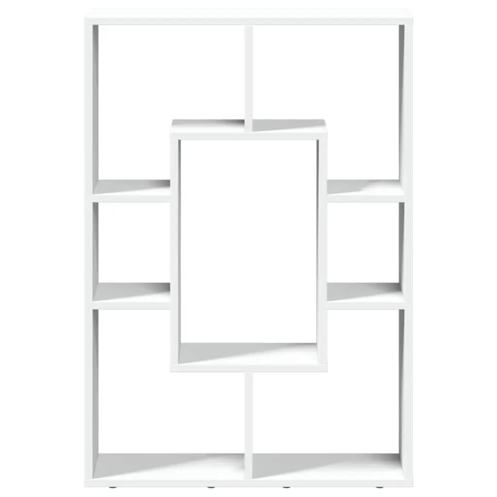 White Bookcase 63x20x90 cm Engineered Wood Unit