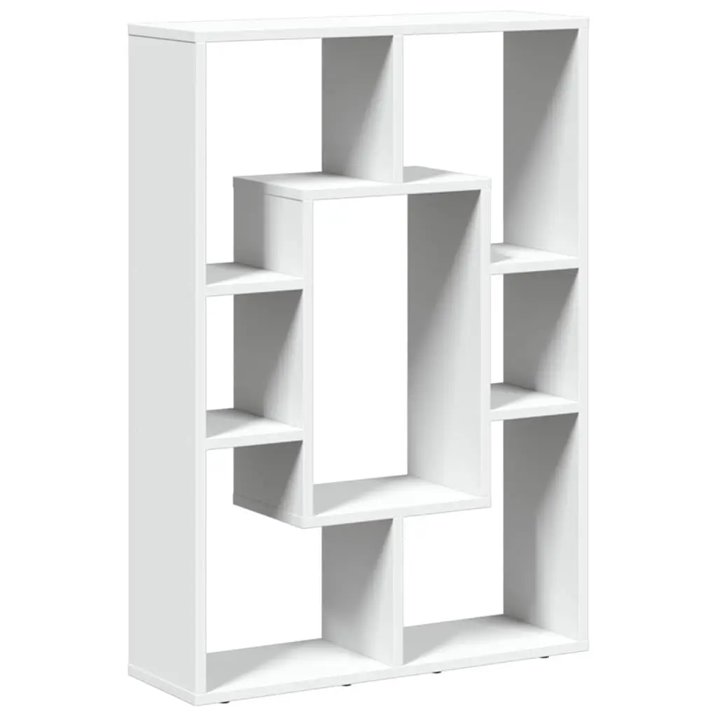 White Bookcase 63x20x90 cm Engineered Wood Unit