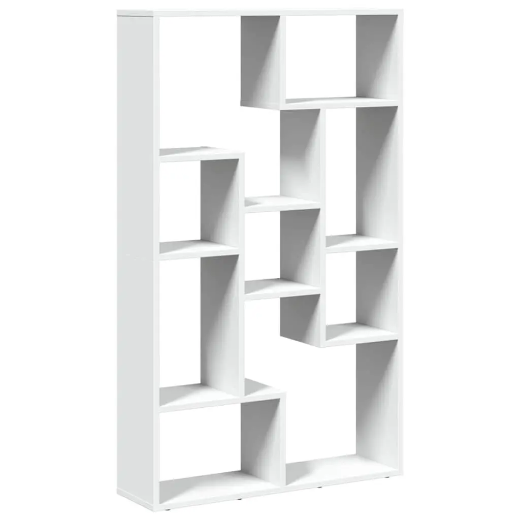 Bookcase White 72x20x120.5 cm Engineered Wood Shelving Unit Storage Display