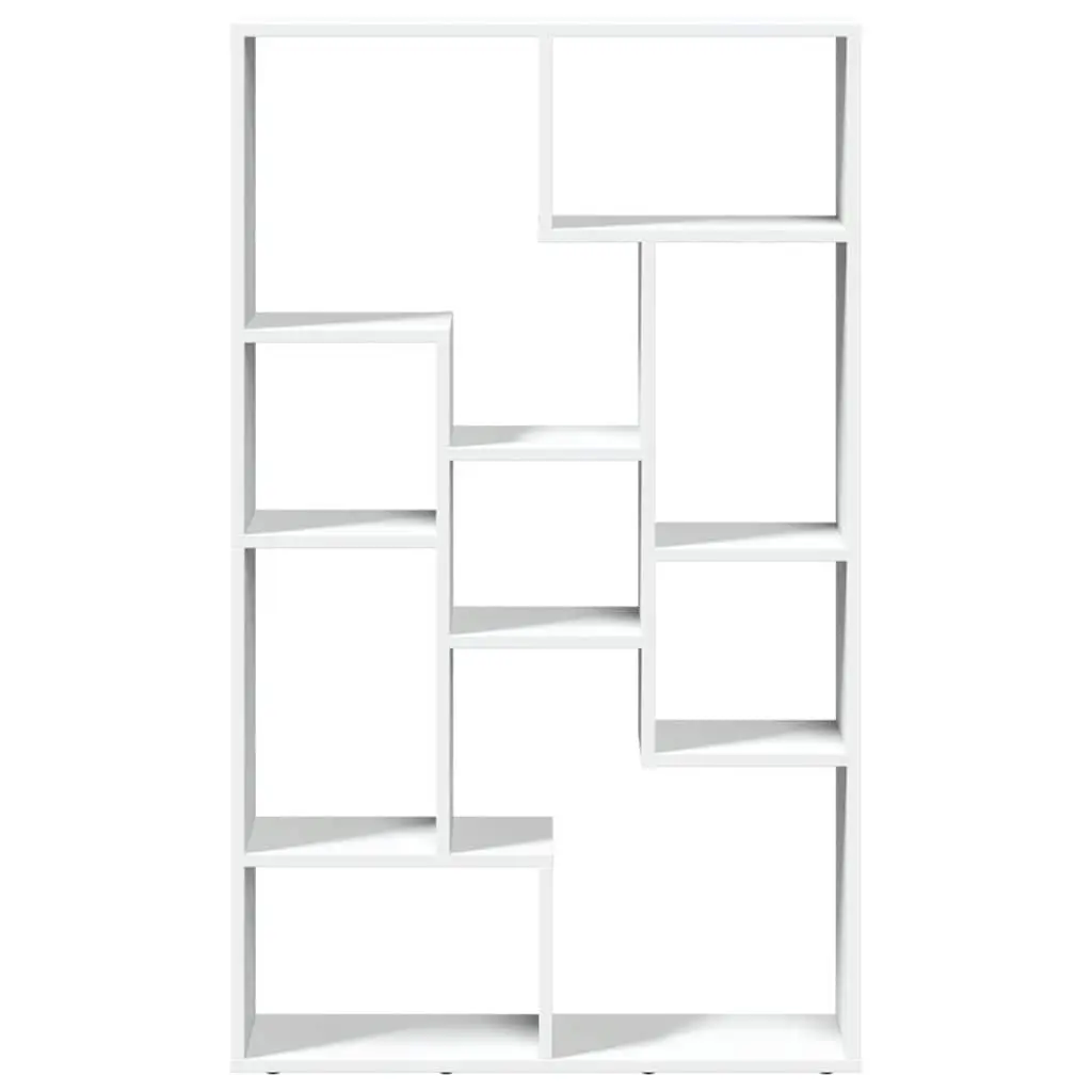 Bookcase White 72x20x120.5 cm Engineered Wood Shelving Unit Storage Display