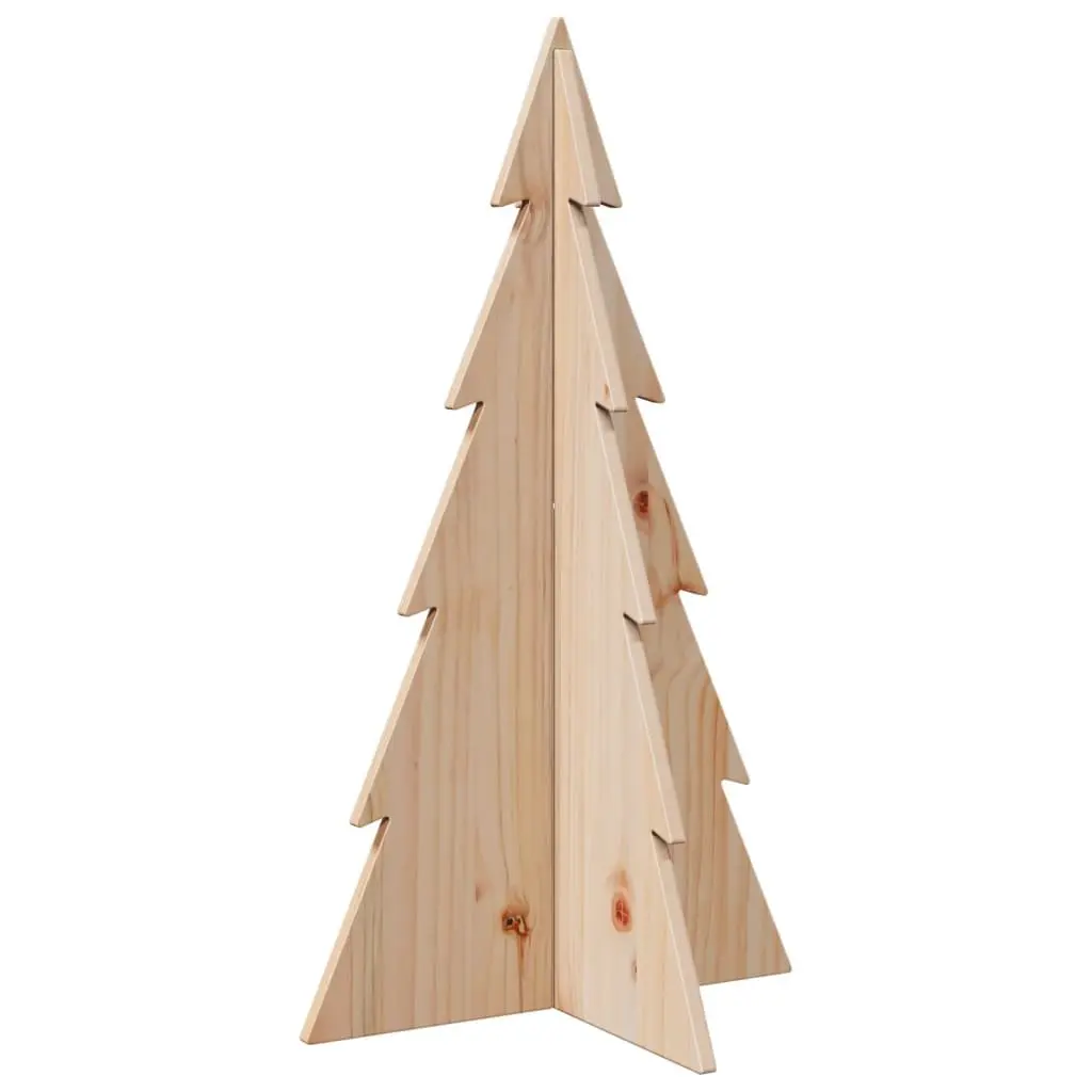 Rustic 80cm Wooden Christmas Tree Decoration in Pine