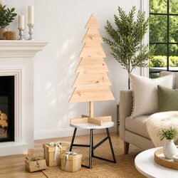 Solid Pine Wooden Christmas Tree Decoration 120cm