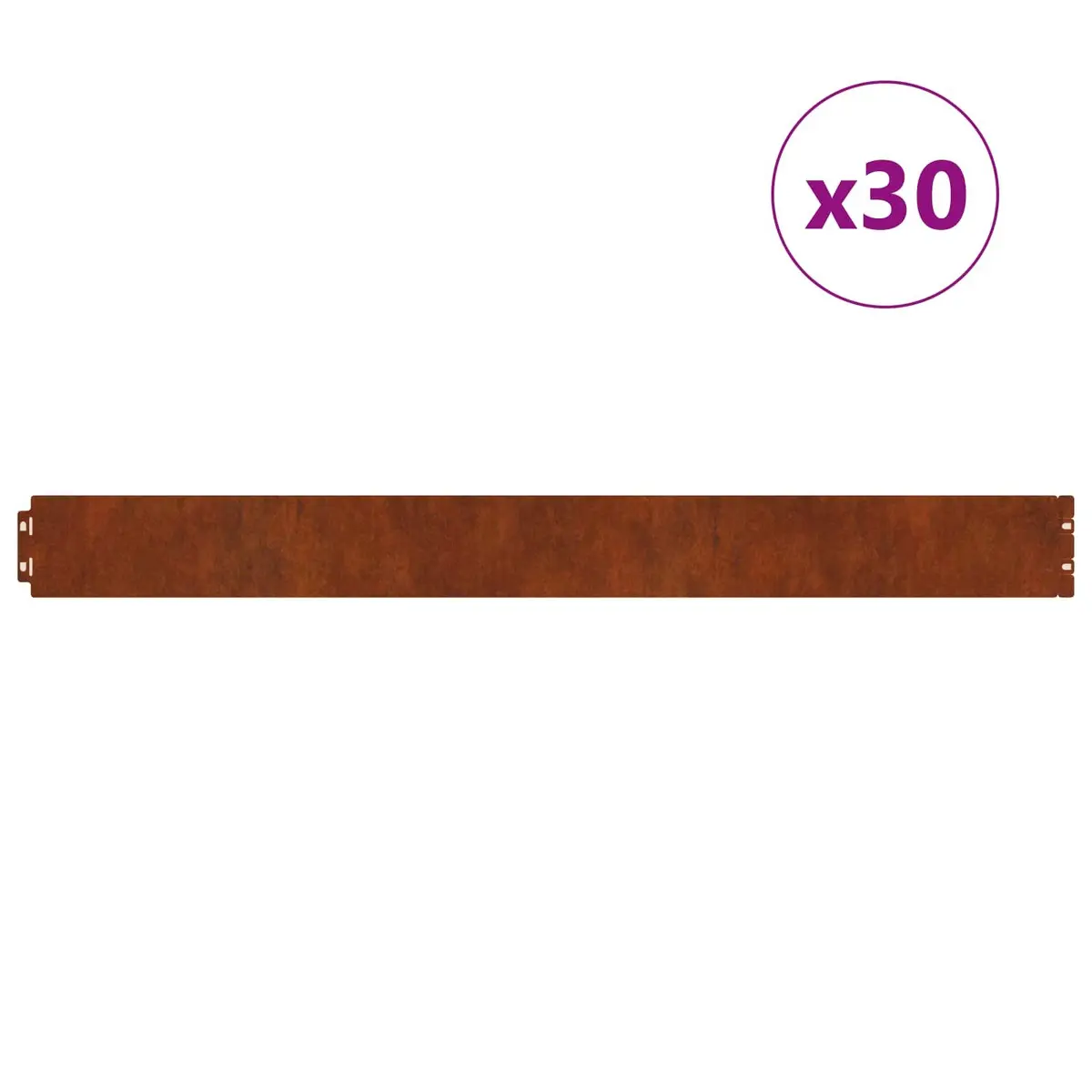 Garden Lawn Edging Border Steel 20x103cm Rusty 30 Piece Flexible