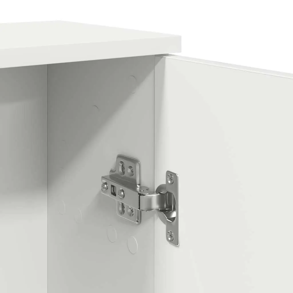 Bathroom Cabinet Engineered Wood 39x22x90cm White