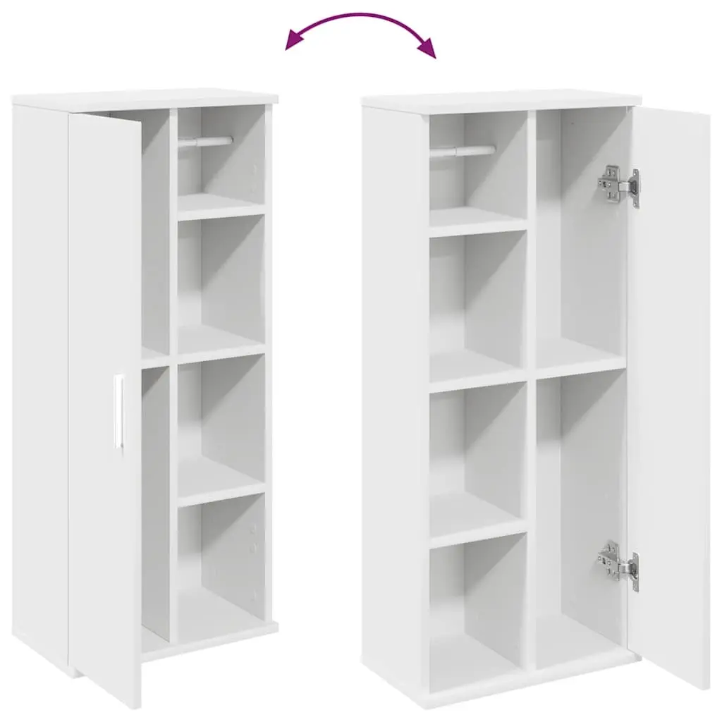 Bathroom Cabinet Engineered Wood 39x22x90cm White