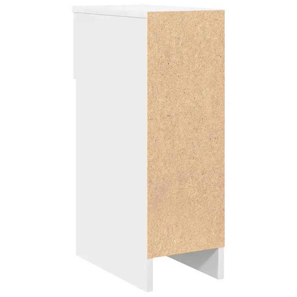 White Bedside Cabinet with Drawer for Storage