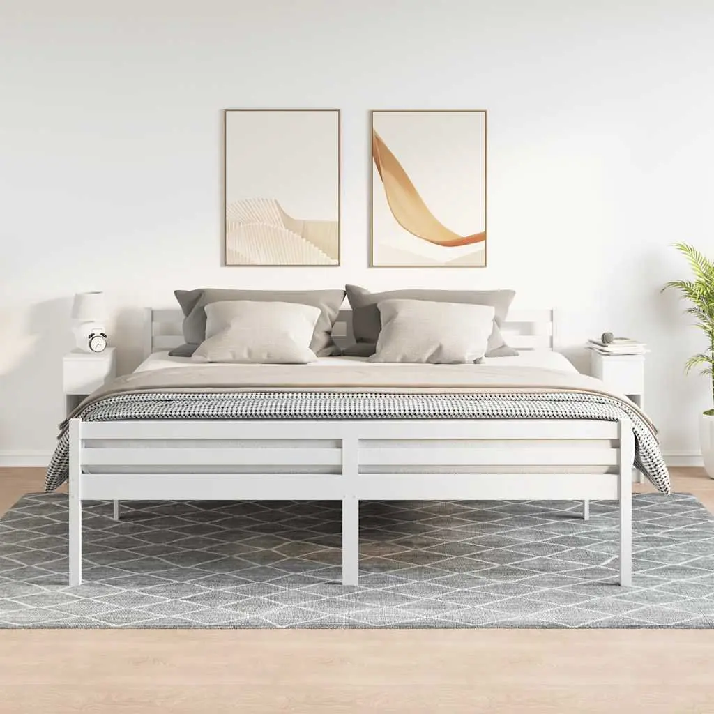 Bedside Cabinet with Drawer 2 pcs White Bedroom Storage Nightstand Furniture