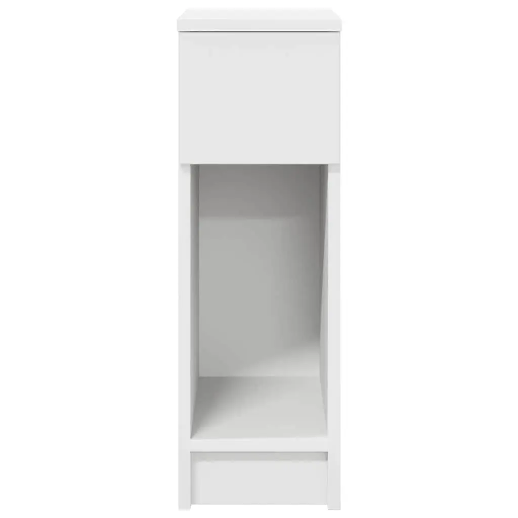 Bedside Cabinet with Drawer 2 pcs White Bedroom Storage Nightstand Furniture