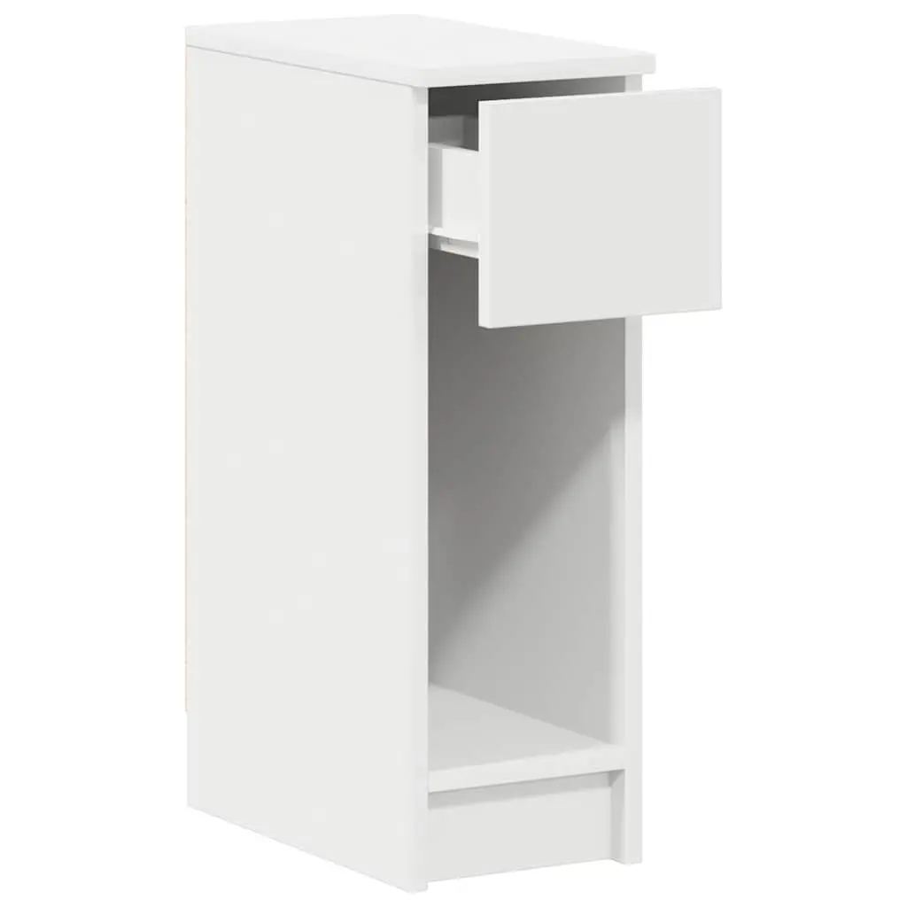 Bedside Cabinet with Drawer 2 pcs White Bedroom Storage Nightstand Furniture