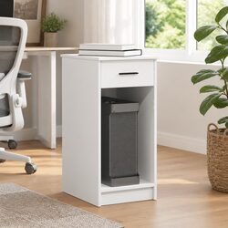 Sturdy Computer Tower Stand with Drawer for Storage