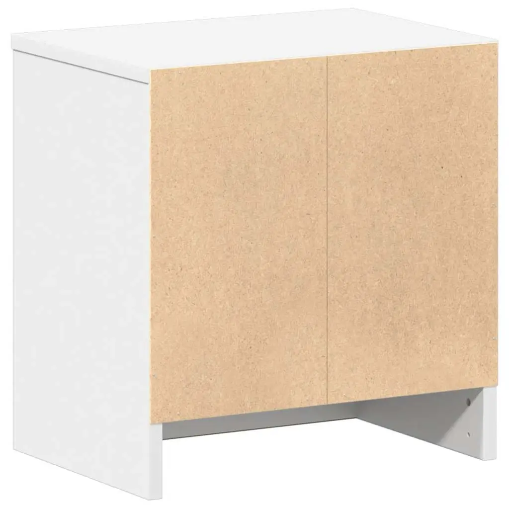 White Bedside Cabinet with Drawer for Bedroom Storage