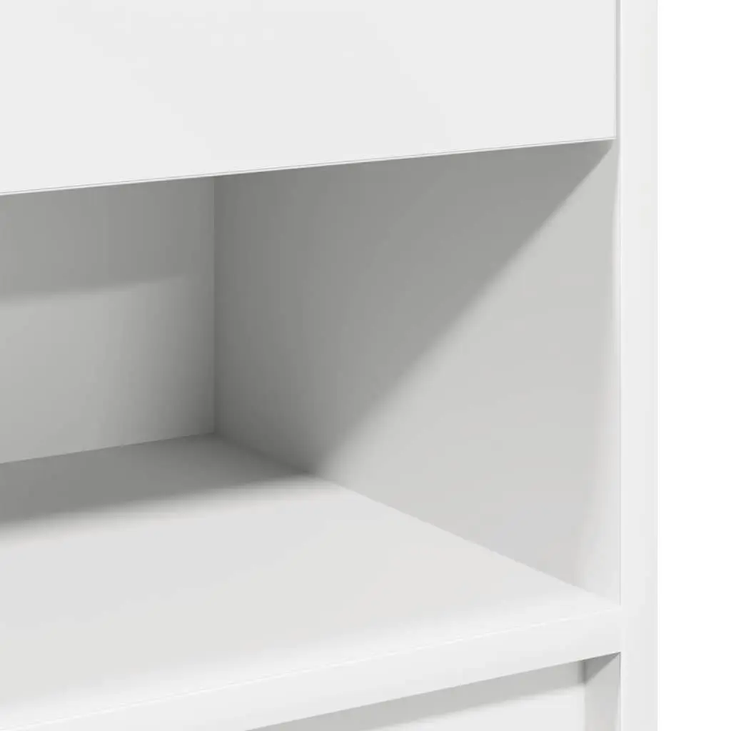 White Bedside Cabinet with Drawer for Bedroom Storage