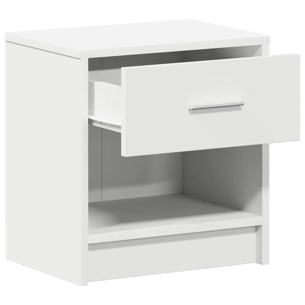 Black Bedside Cabinets 2-Piece Set with Drawer